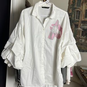 Zara woman puffy sleeve